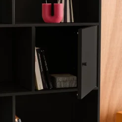 Buffet, industrial metal storage unit with 8 compartments