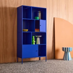 Buffet, industrial metal storage unit with 8 compartments