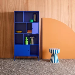 Buffet, industrial metal storage unit with 8 compartments