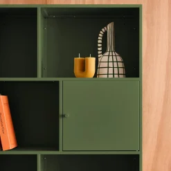 Buffet, industrial metal storage unit with 8 compartments