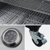 5-burner gas barbecue with cover black | sweeek