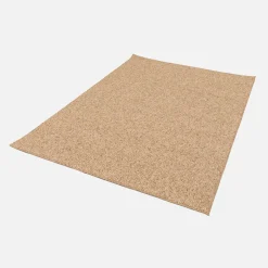 Caramel mottled effect loop pile rug