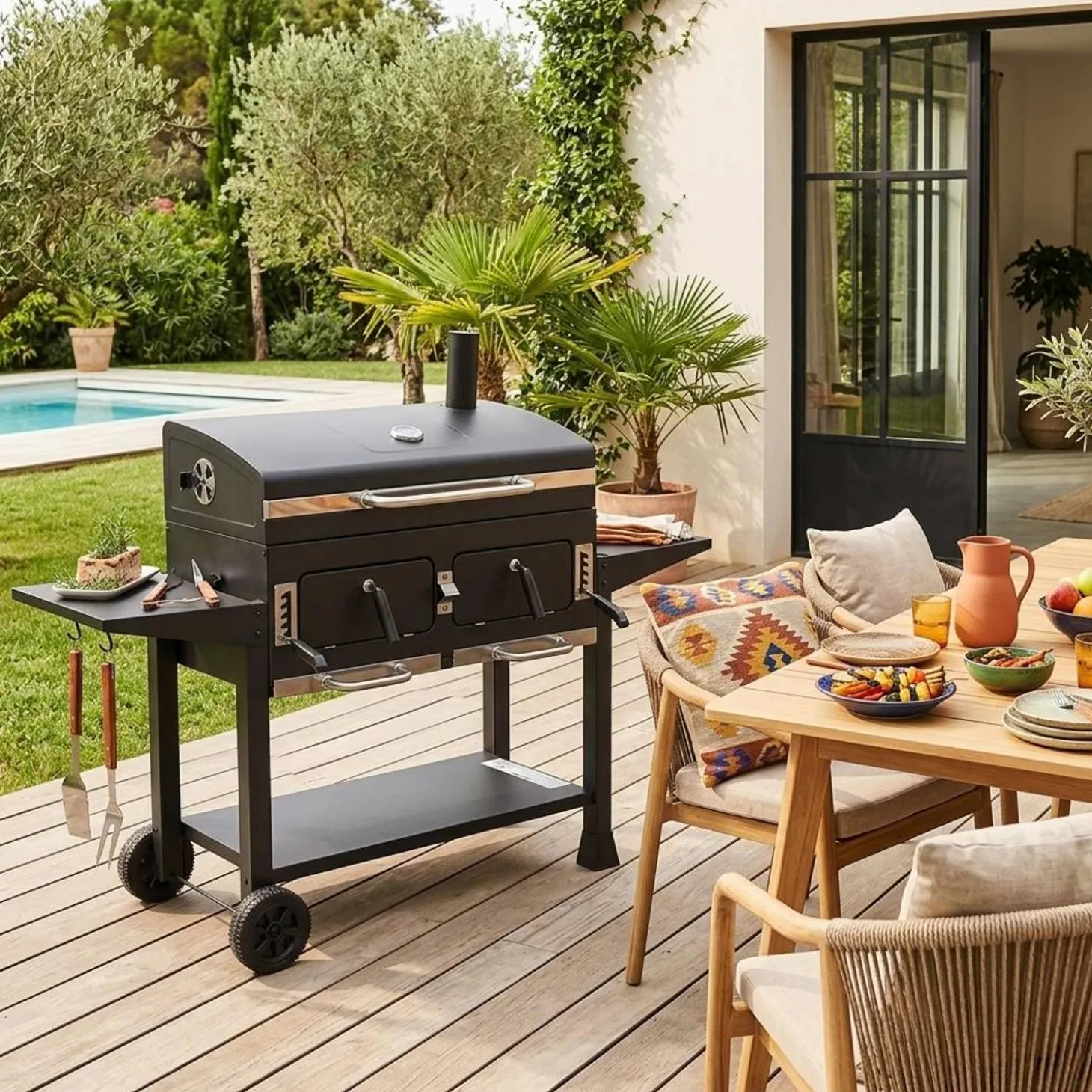 Charcoal barbecue grill