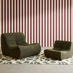 Children's armchair in textured boucle fabric