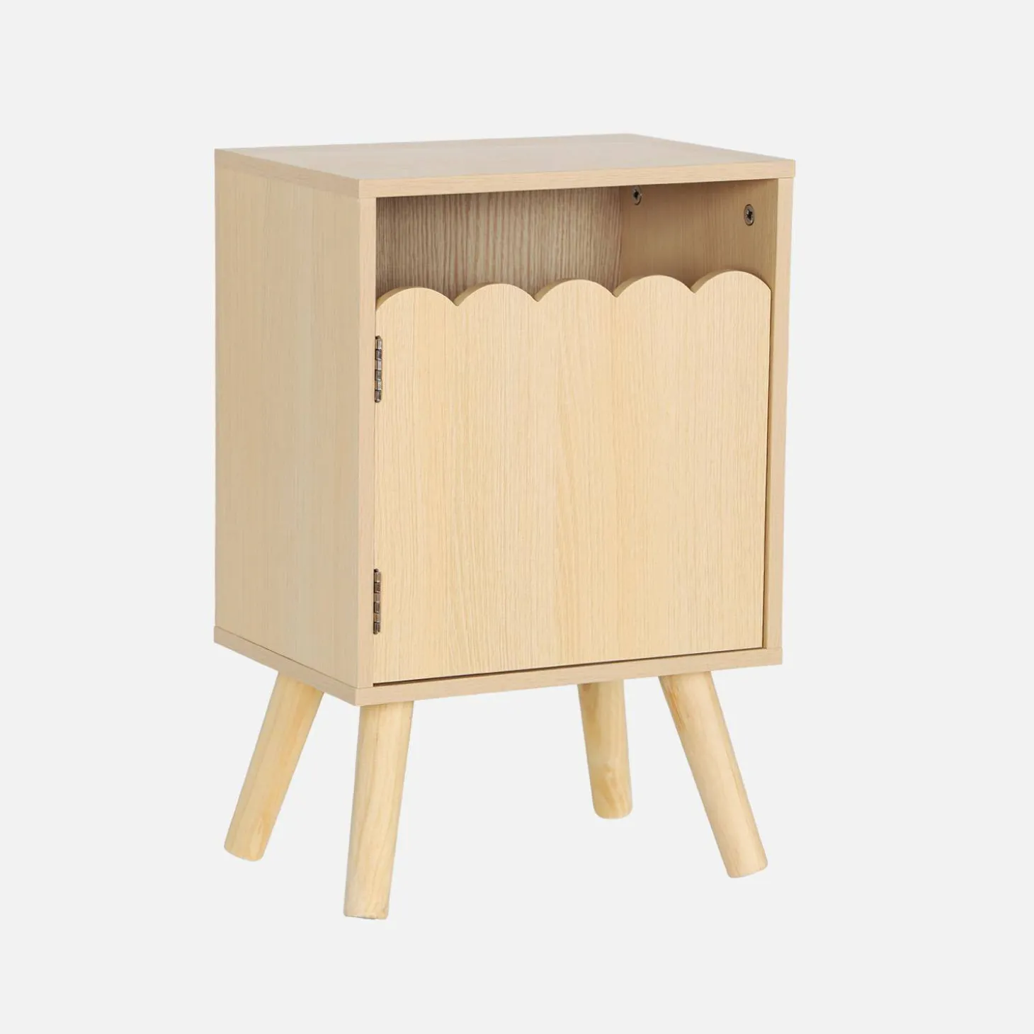 Children's bedside table, wood decor, 1 door