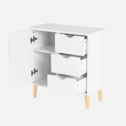 Children's chest of 3 drawers and 1 door