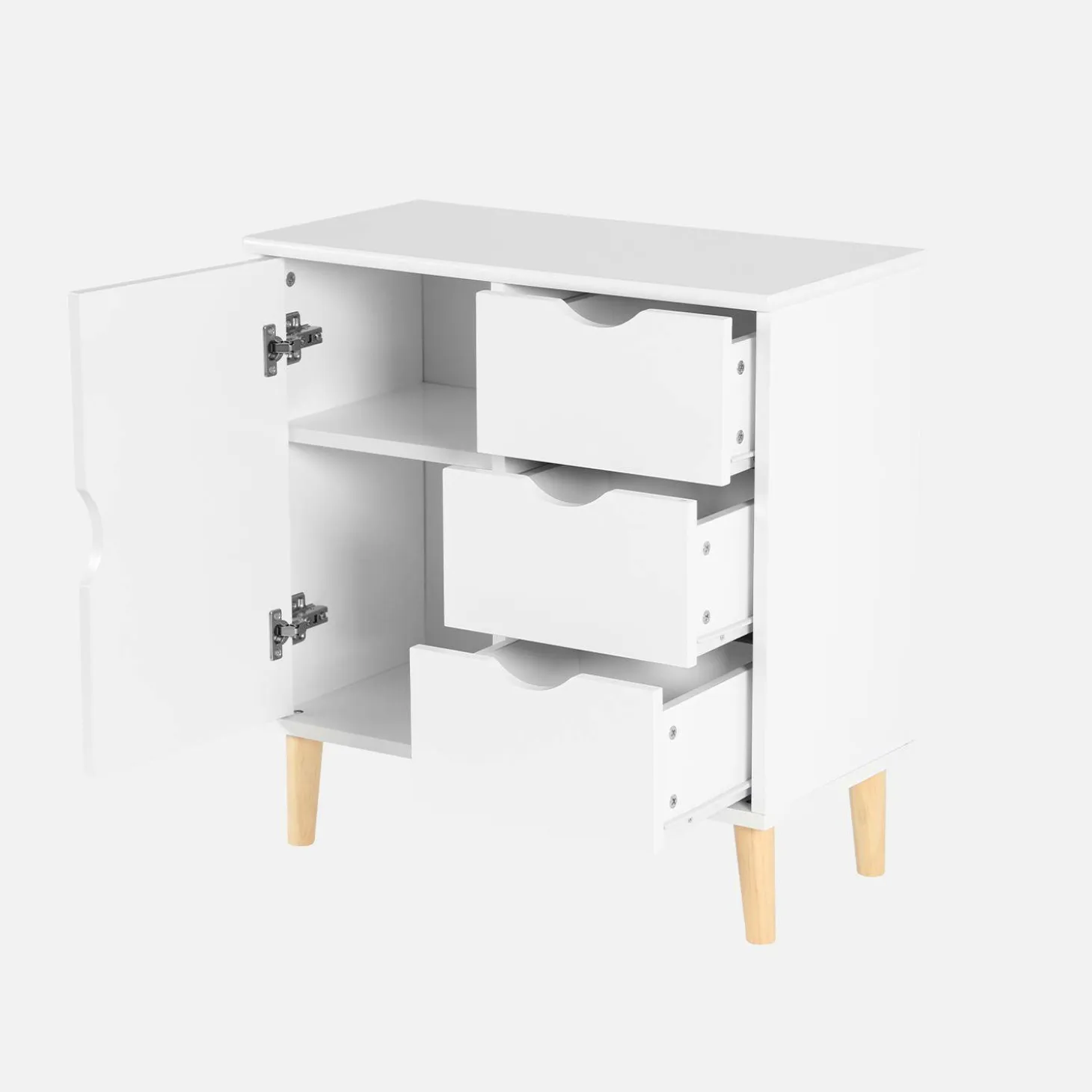 Children's chest of 3 drawers and 1 door