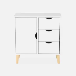 Children's chest of 3 drawers and 1 door