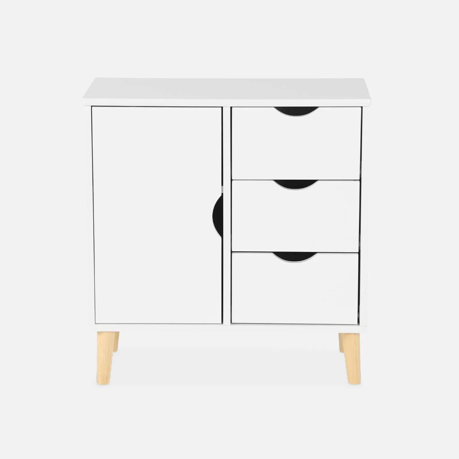 Children's chest of 3 drawers and 1 door