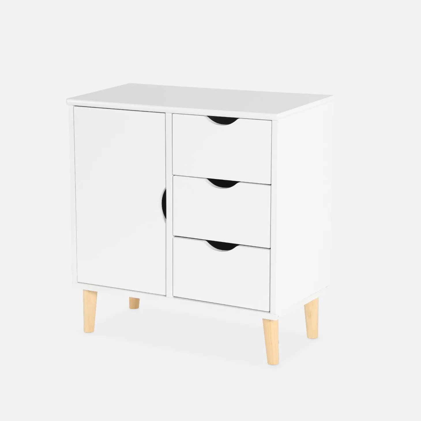 Children's chest of 3 drawers and 1 door