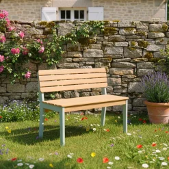 Children's garden bench acacia wood 2-seater