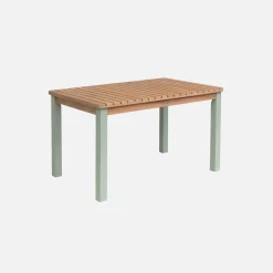 Children's garden table in acacia wood + 1 bench + 2 chairs