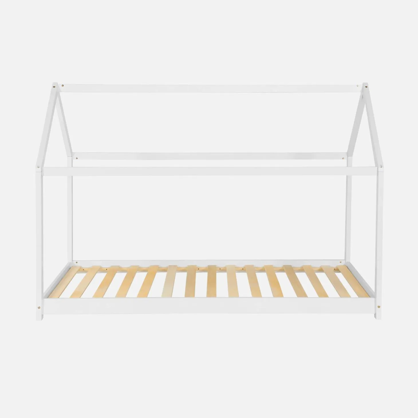Children's hut bed in natural pine, bed base included