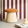 Children's mushroom pouf with storage teddy and velvet