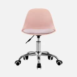 Children's office chair adjustable with casters and chrome base