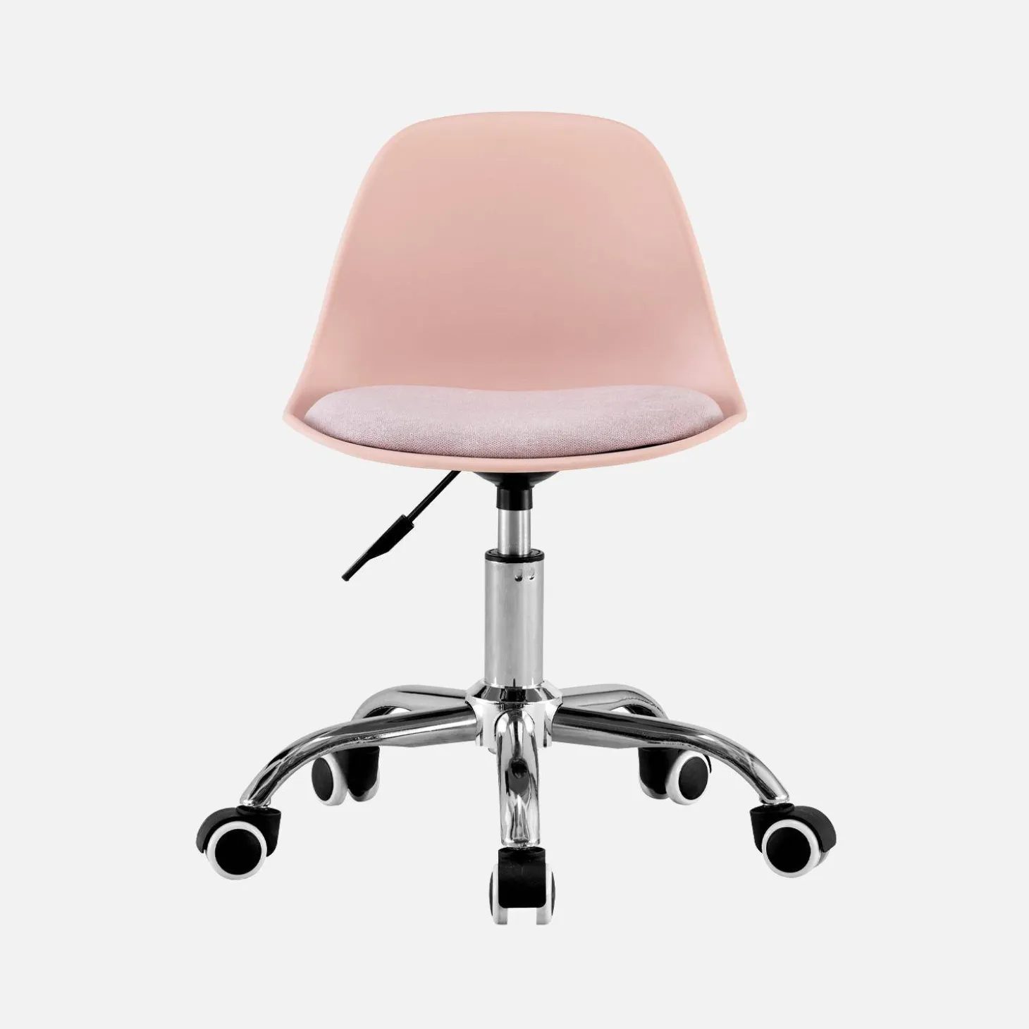 Children's office chair adjustable with casters and chrome base