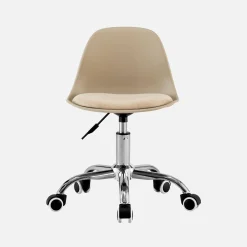 Children's office chair adjustable with casters and chrome base