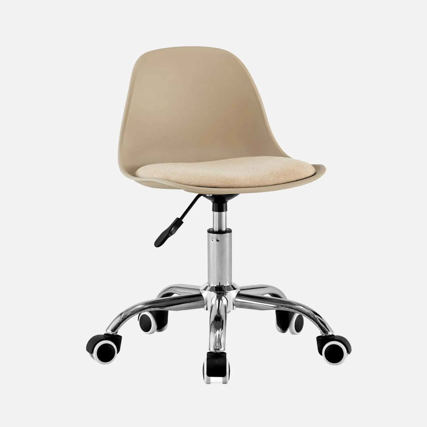 Children's office chair adjustable with casters and chrome base