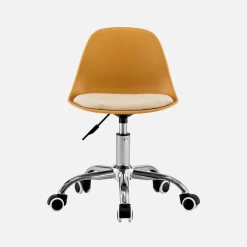Children's office chair adjustable with casters and chrome base