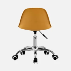 Children's office chair adjustable with casters and chrome base