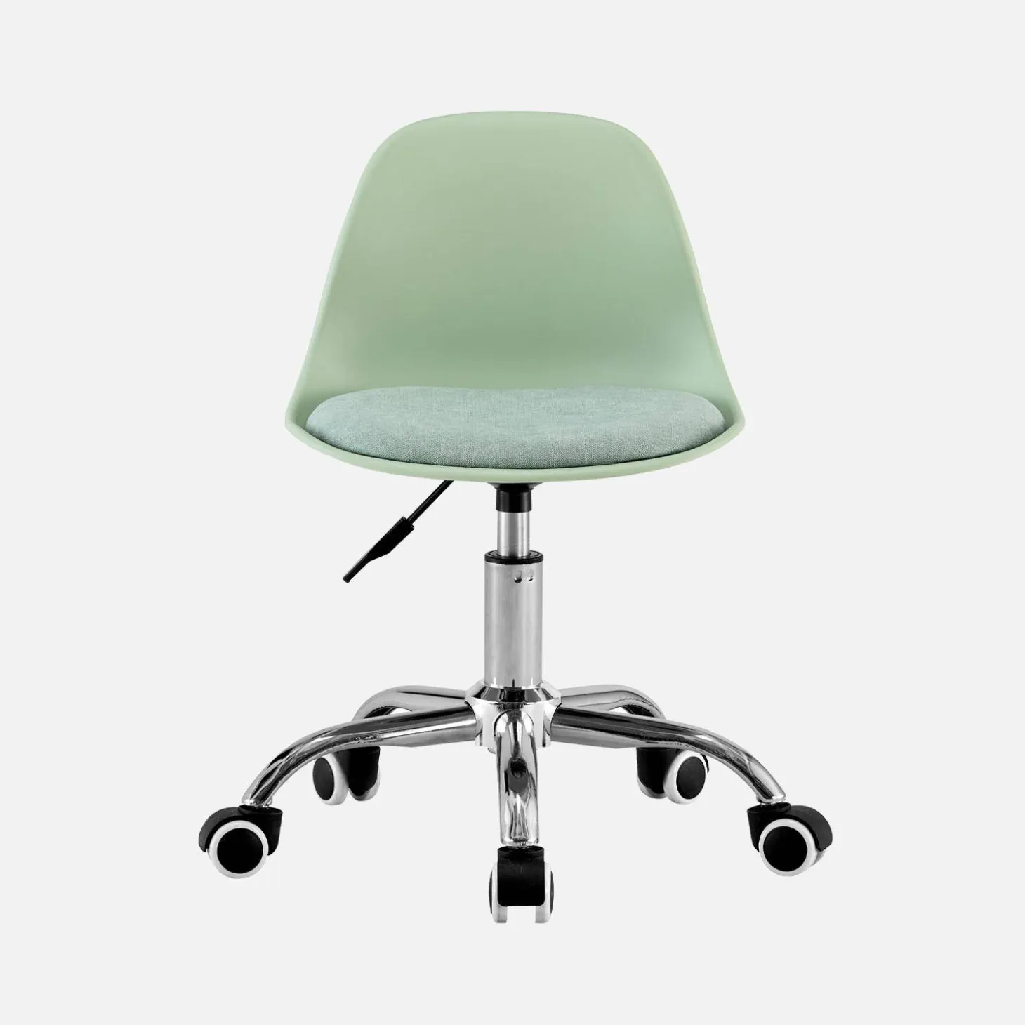 Children's office chair adjustable with casters and chrome base