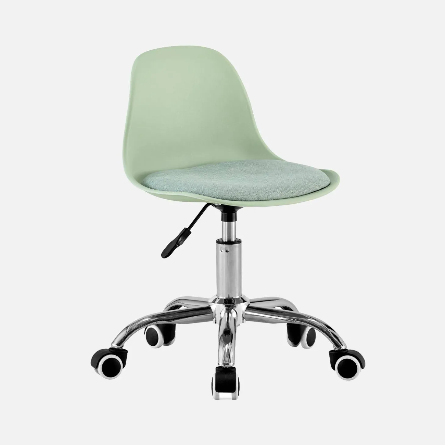 Children's office chair adjustable with casters and chrome base