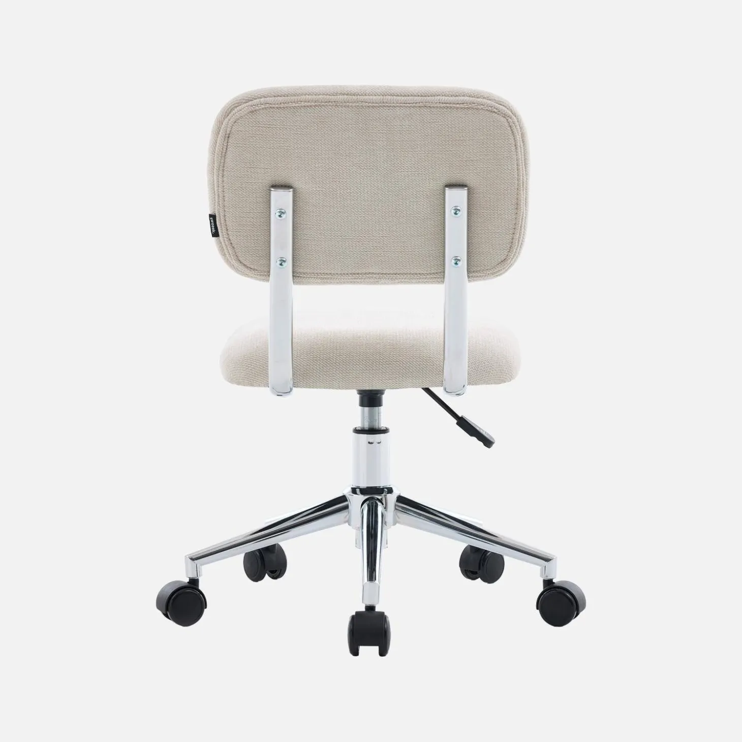 Children's office chair height-adjustable with castors and chenille fabric