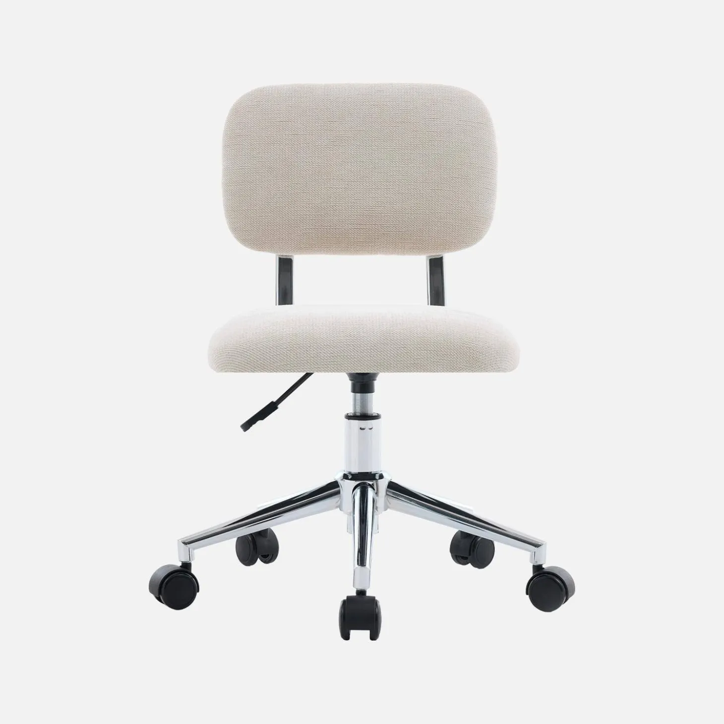Children's office chair height-adjustable with castors and chenille fabric