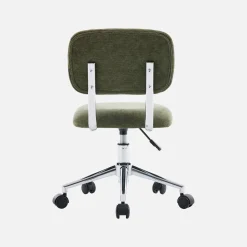 Children's office chair height-adjustable with castors and chenille fabric
