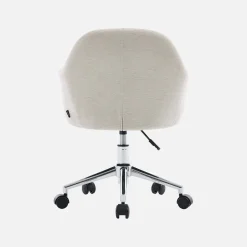 Children's office chair height adjustable with castors and chenille fabric
