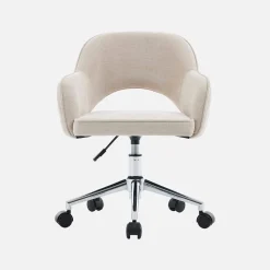 Children's office chair height-adjustable with casters and chenille fabric