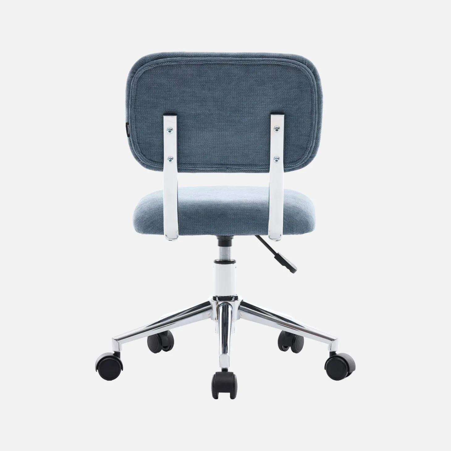 Children's office chair height-adjustable with castors and chenille fabric