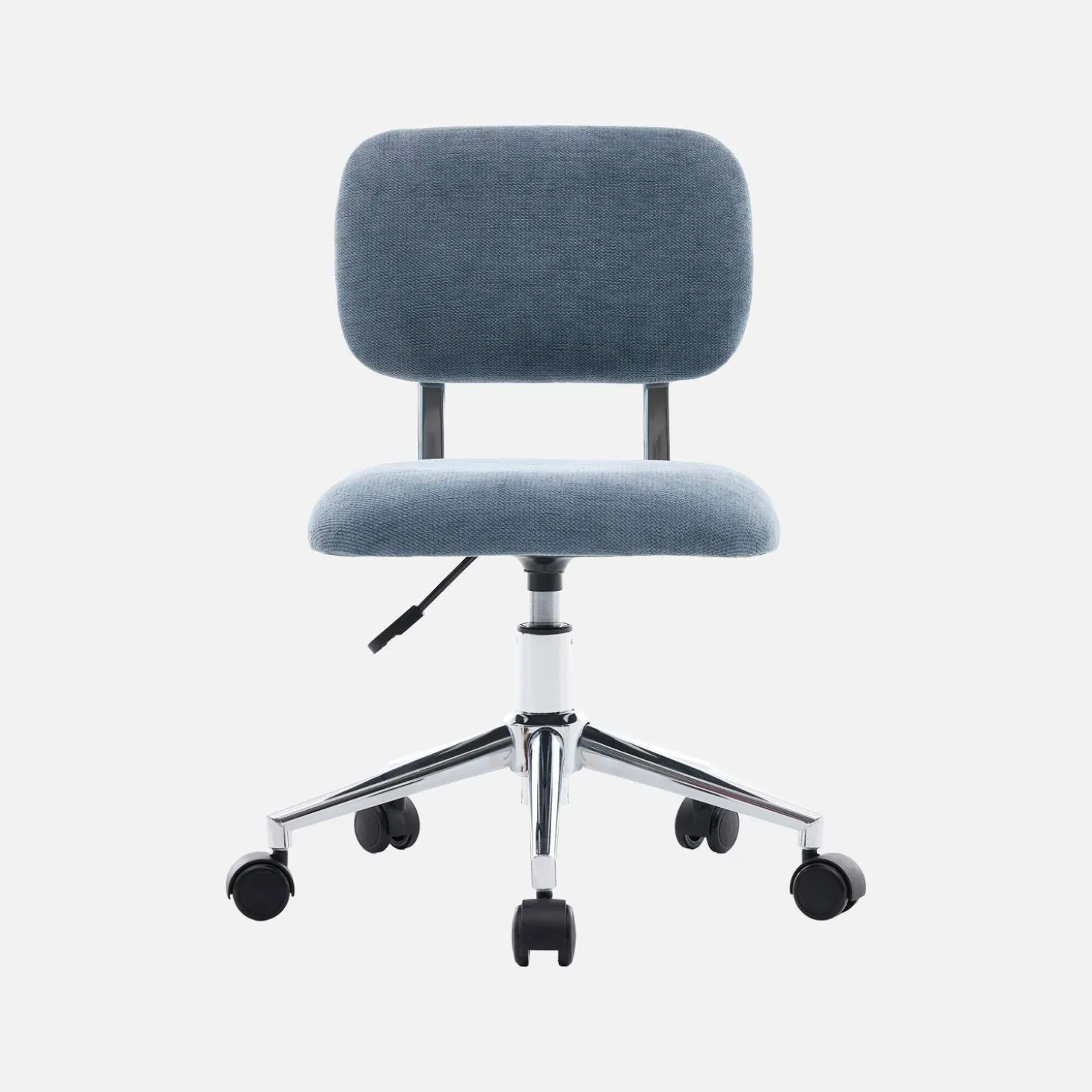Children's office chair height-adjustable with castors and chenille fabric