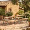 Children's picnic table, garden set in acacia wood 4-seater