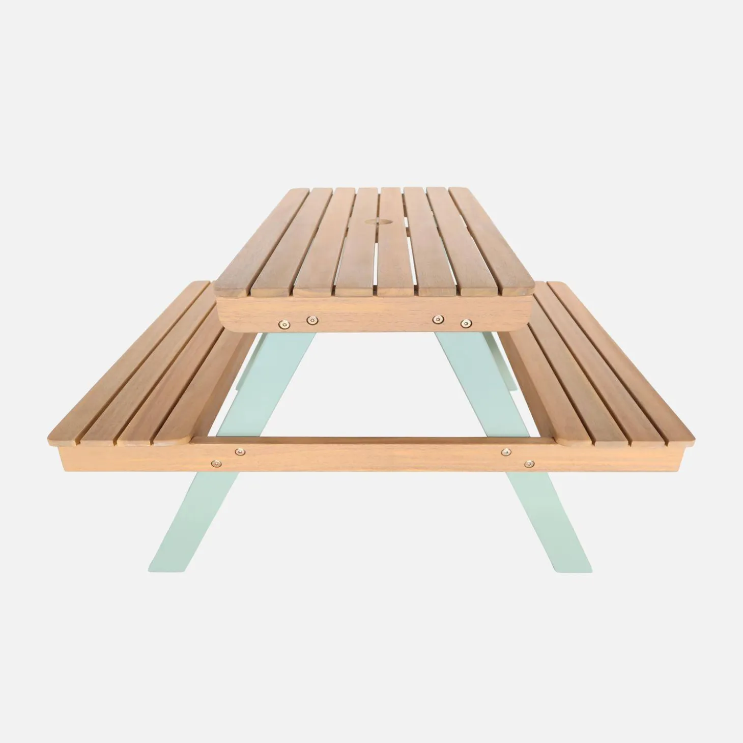 Children's picnic table, garden set in acacia wood 4-seater