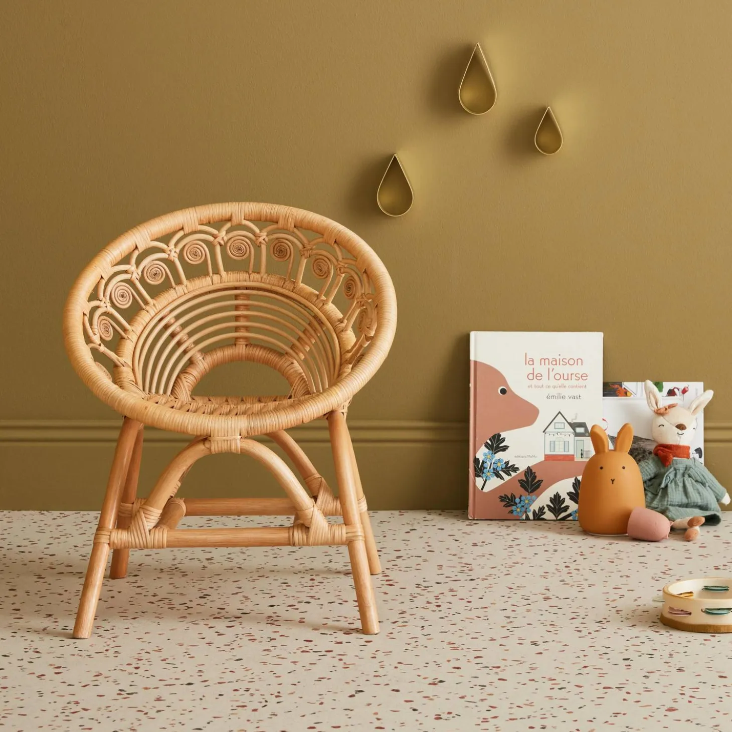 Children's rattan chair
