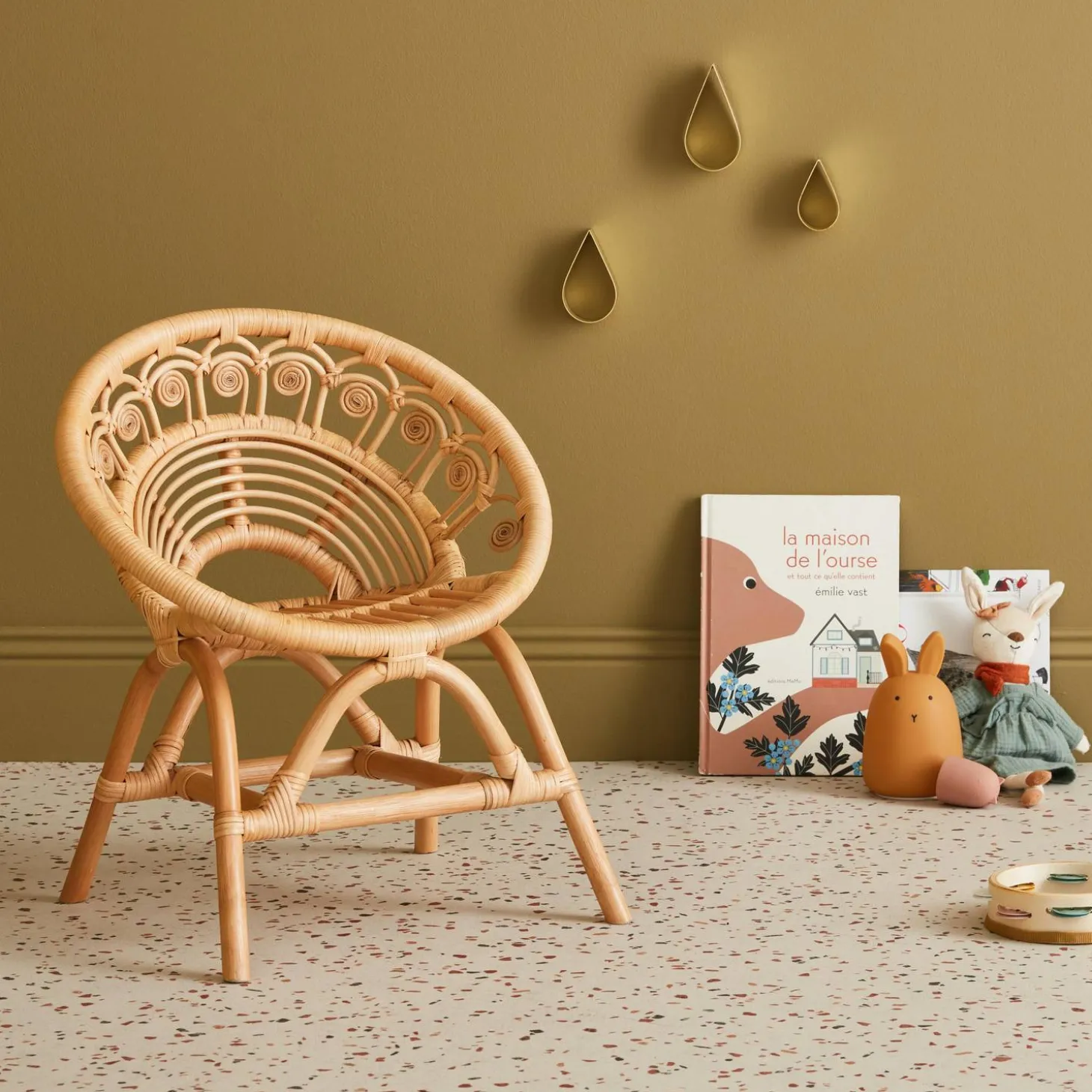 Children's rattan chair