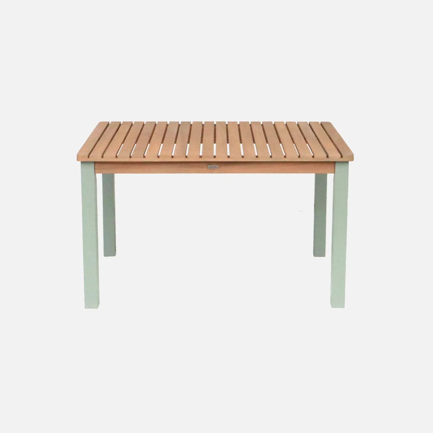 Children's rectangular garden table in acacia wood seats 4