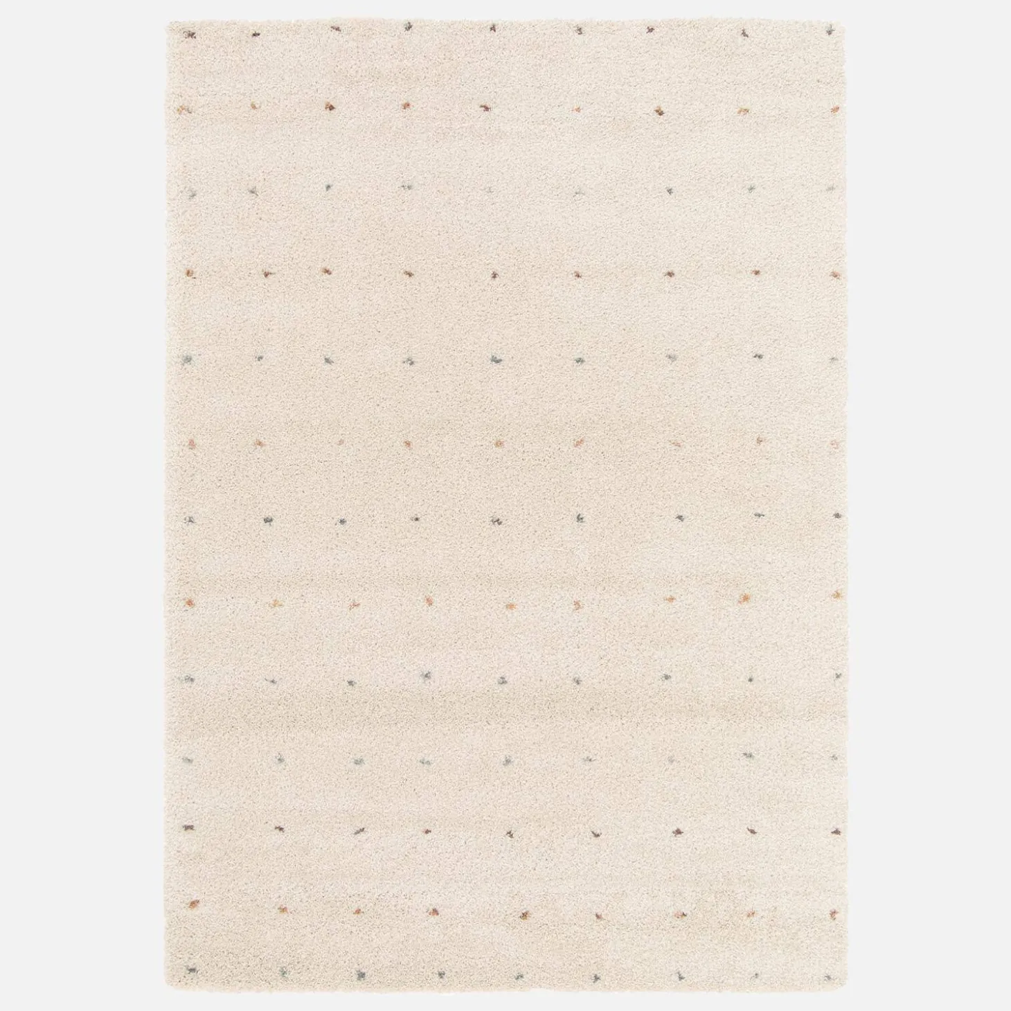 Children's rug with small colourful polka dots