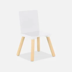 Children's square table with 2 chairs pine legs