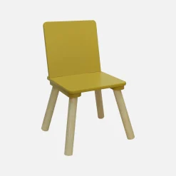 Children's square table with 2 chairs pine legs