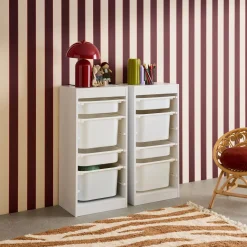 Children's storage furniture 4 storage bins (Pack of 2)
