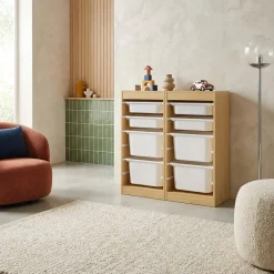 Children's storage furniture 4 storage bins (Pack of 2)