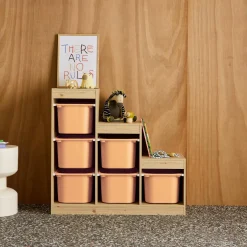 Children's storage unit staircase 6 storage bins