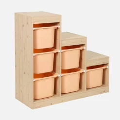 Children's storage unit staircase 6 storage bins