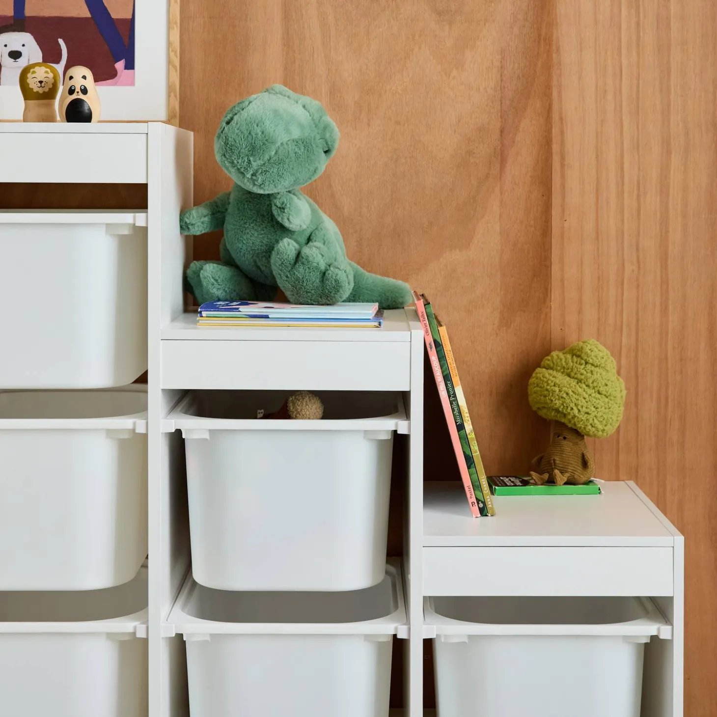 Children's storage unit staircase 6 storage bins
