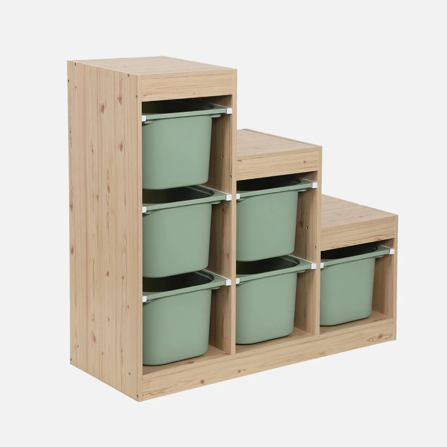 Children's storage unit staircase 6 storage bins