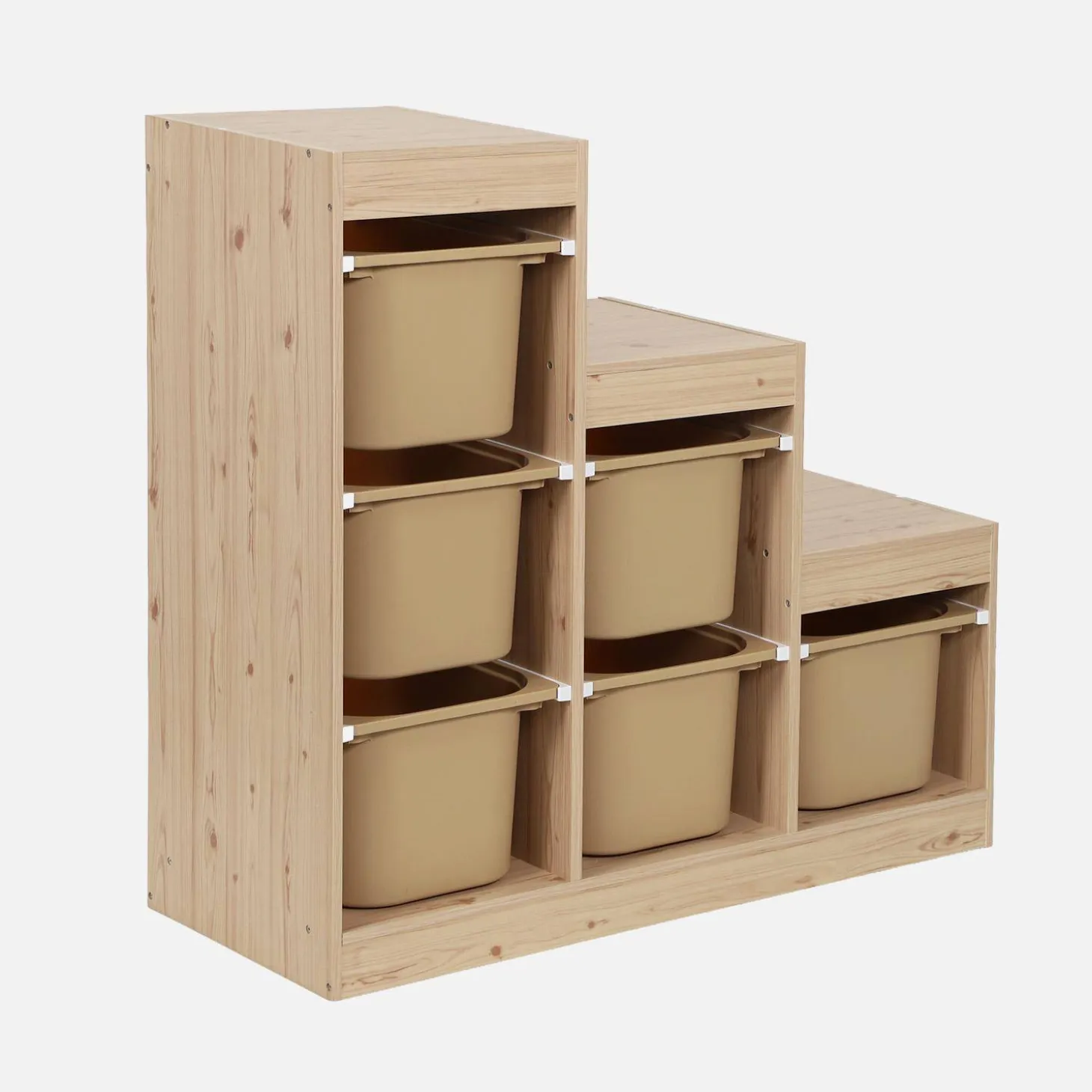 Children's storage unit staircase 6 storage bins