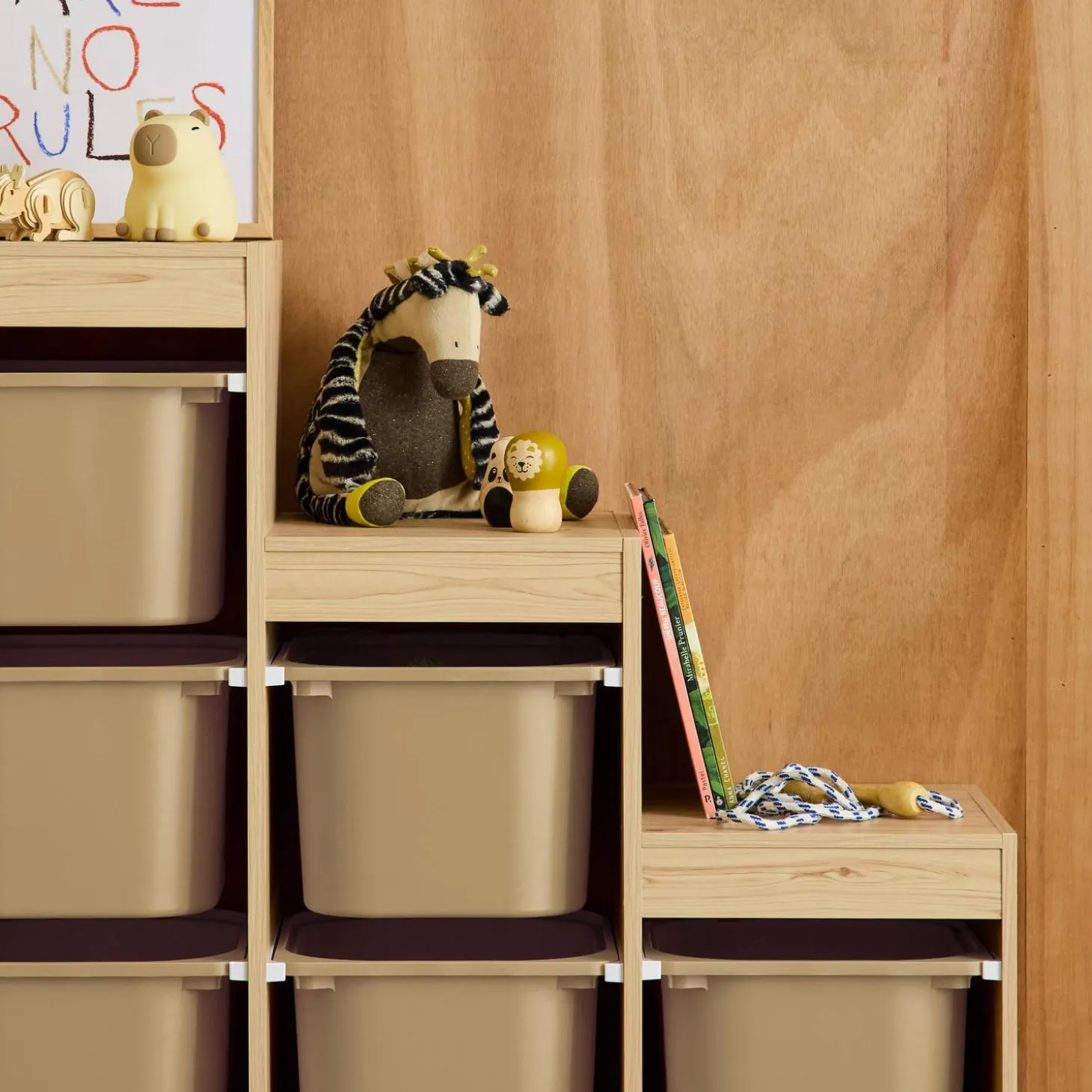 Children's storage unit staircase 6 storage bins