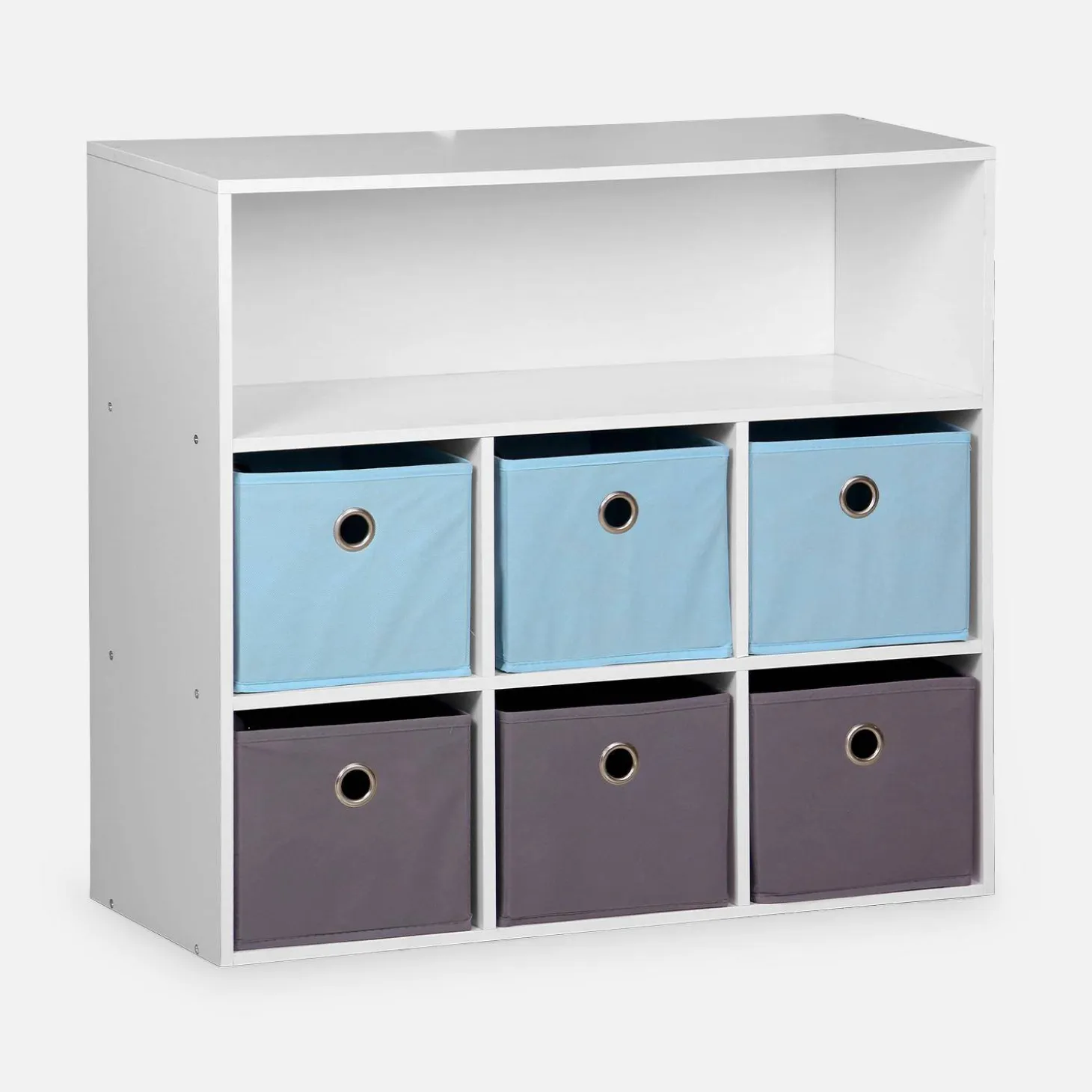 Children's storage unit with 6 baskets